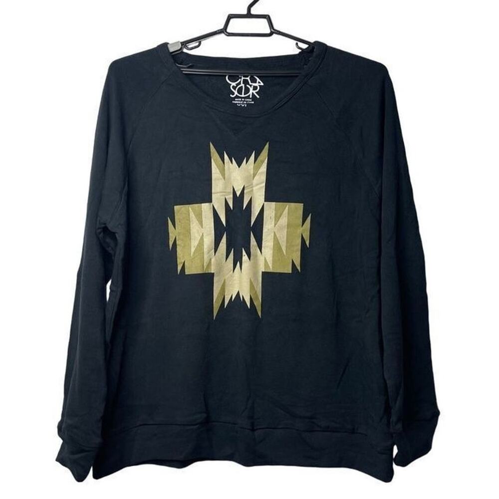 Chaser Pullover Long Sleeve T Shirt Sweatshirt Sweater Geometric Design  2XLarge